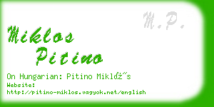 miklos pitino business card
